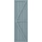 Ekena Millwork Americraft 5-Board Wood 2 Equal Panel Frmd Board-n-Batten Shutters w/Dbl Z-Bar, ARW102BF518X77SBH, PR ARW102BF518X77SBH - alternate 8